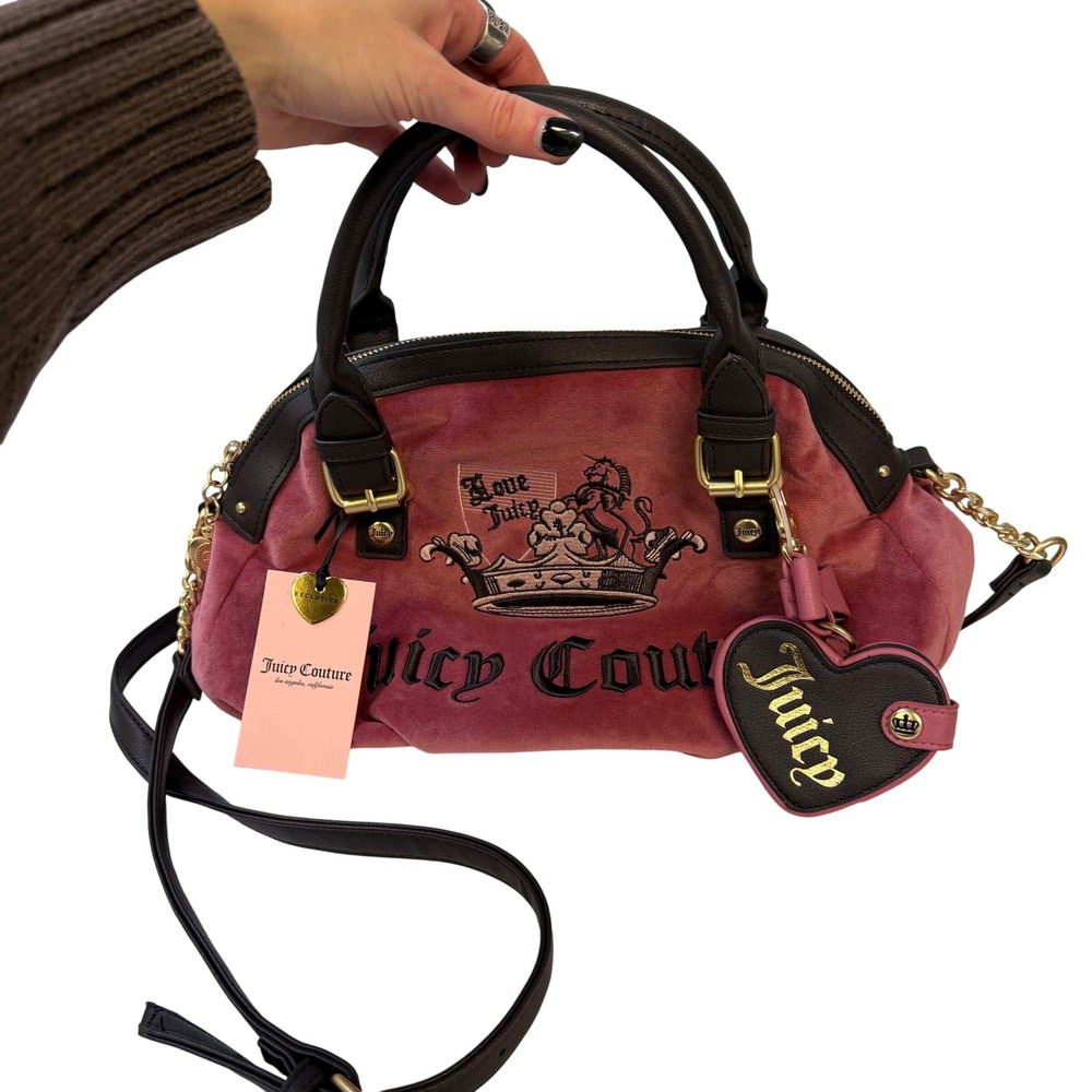 NWT Juicy Couture Juicy Crown Satchel Chateau Rose